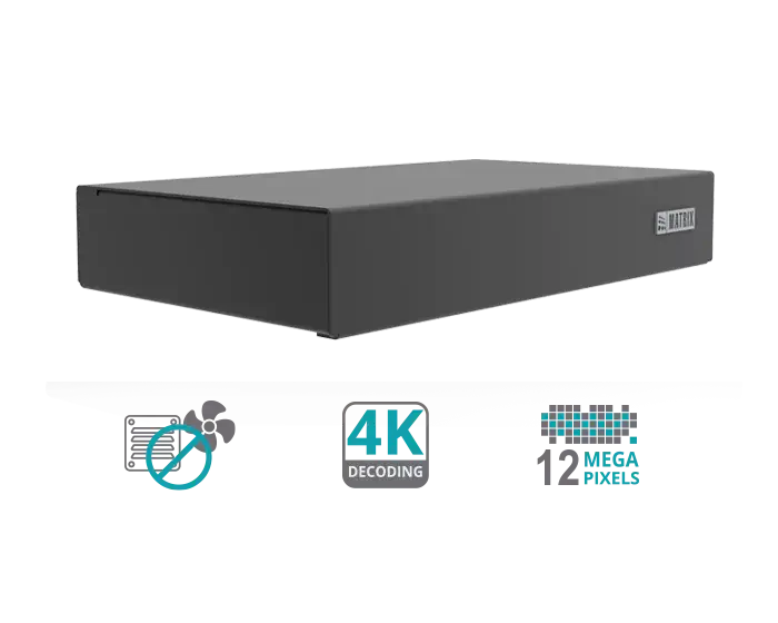 Matrix 4 Channel 4K NVR with 10TB Support | Biometric Attendance