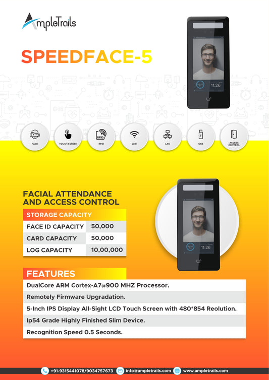 Face Attendance Machine SPEEDFACE-5