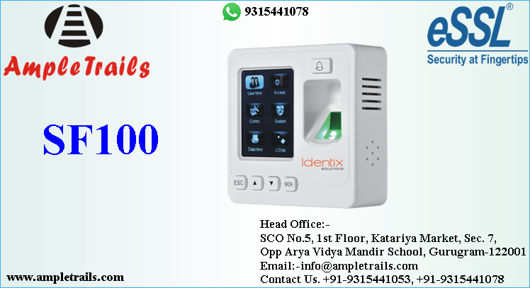 Thumb Punching Attendance Machine eSSL SF100 - Biometric Attendance System