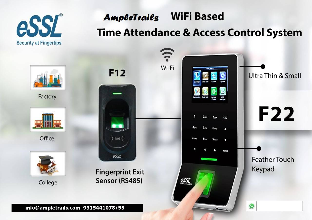 eSSL F22 Biometric Fingerprint Time Attendance Machine