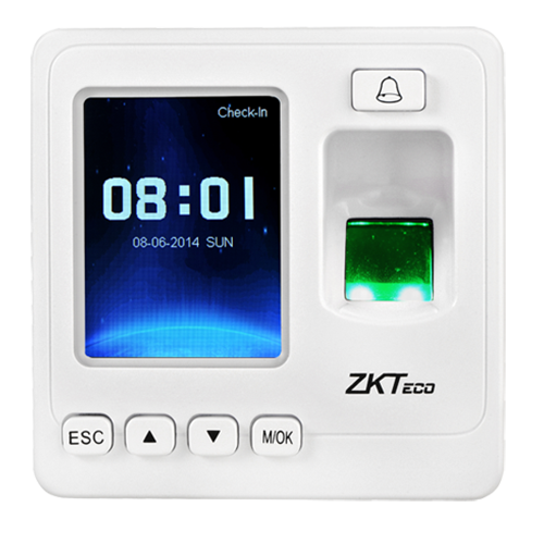 ZKteco SF100 biometric terminal side profile