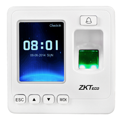 ZKteco SF100 biometric terminal side profile