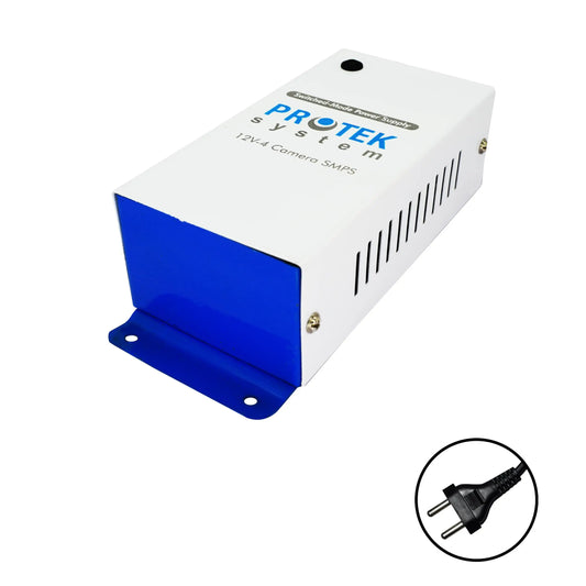 12V 4 Channel CCTV Camera Power Supply Box with Metal Enclosure for Security Cameras, Surveillance Systems, Homes, Offices, Shops and Commercial Installations