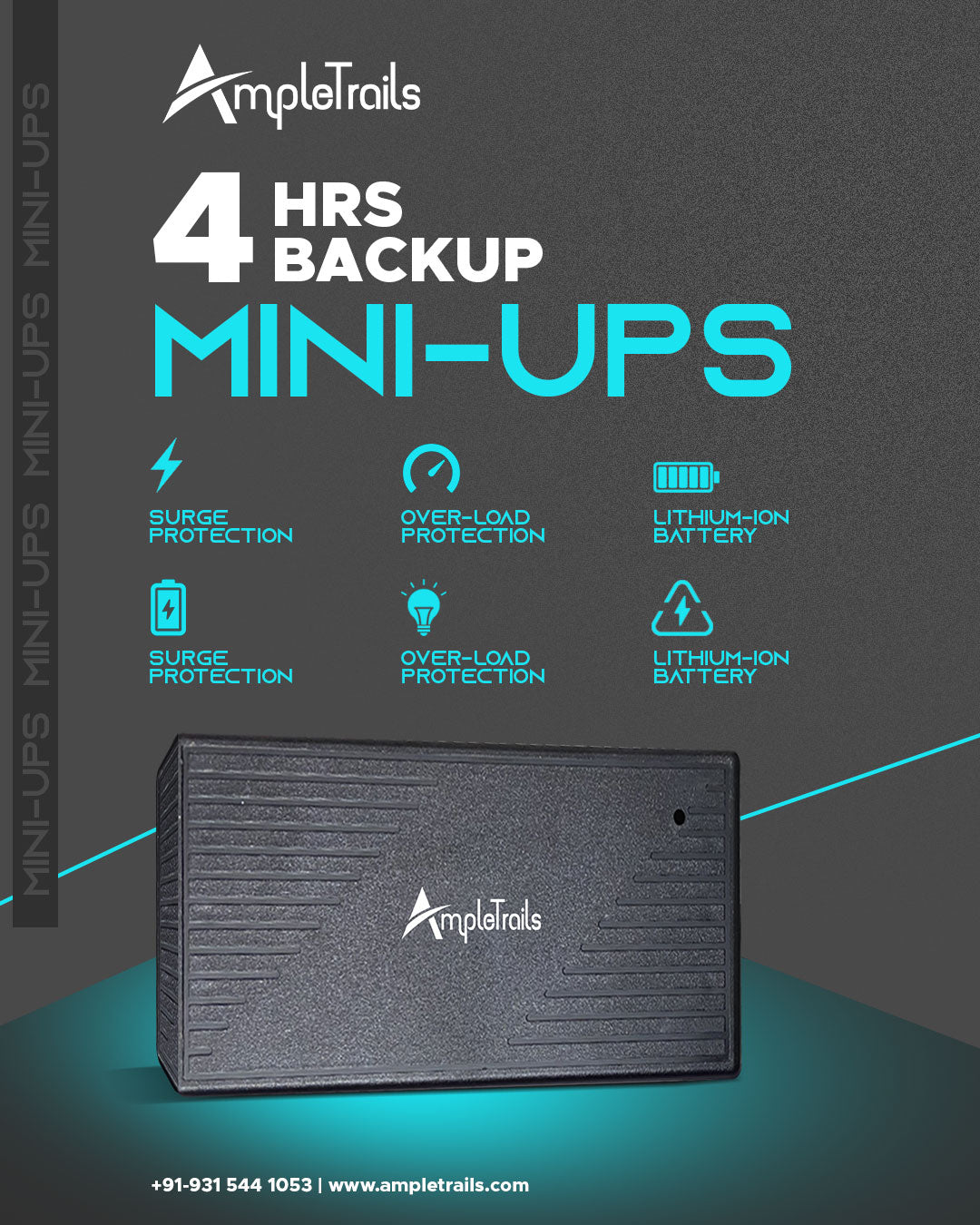 eSSL 12V Mini UPS with Adaptor