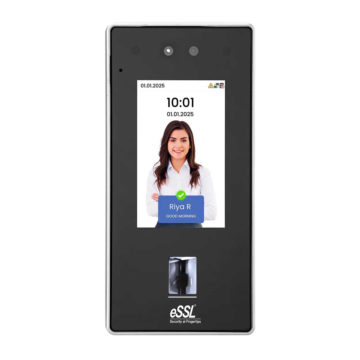 AiFace Eris+WiFi AI Face Recognition Biometric Attendance Machine with Built-in WiFi, Fingerprint, RFID Card Access and Touchscreen for Office, Factory, School and Access Control