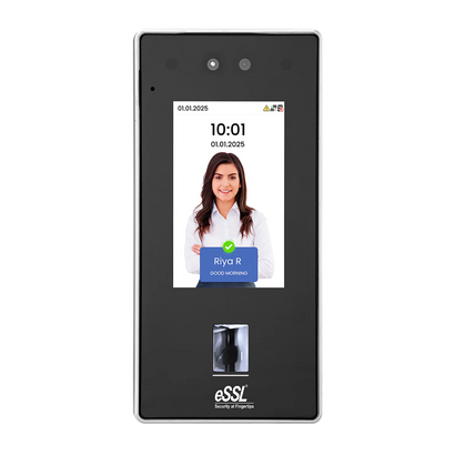 AiFace Eris+WiFi AI Face Recognition Biometric Attendance Machine with Built-in WiFi, Fingerprint, RFID Card Access and Touchscreen for Office, Factory, School and Access Control