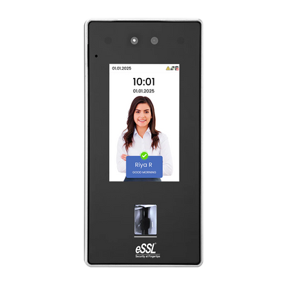 AiFace Eris+WiFi AI Face Recognition Biometric Attendance Machine with Built-in WiFi, Fingerprint, RFID Card Access and Touchscreen for Office, Factory, School and Access Control