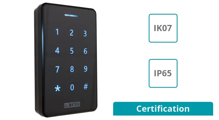 Cosec Atom RD100K Access Reader | RFID Bluetooth & Keypad | IP65-Rated | Biometric Attendance