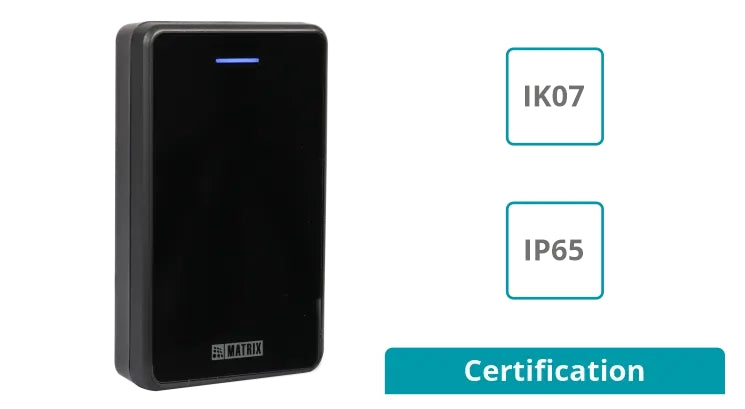 Cosec Atom RD100 RFID & Bluetooth Access Reader | Compact & IP65-Rated | Biometric Attendance