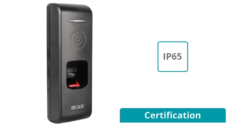 Cosec Path RDFX Fingerprint & Card Access Reader | Compact IP65 Design | Biometric Attendance