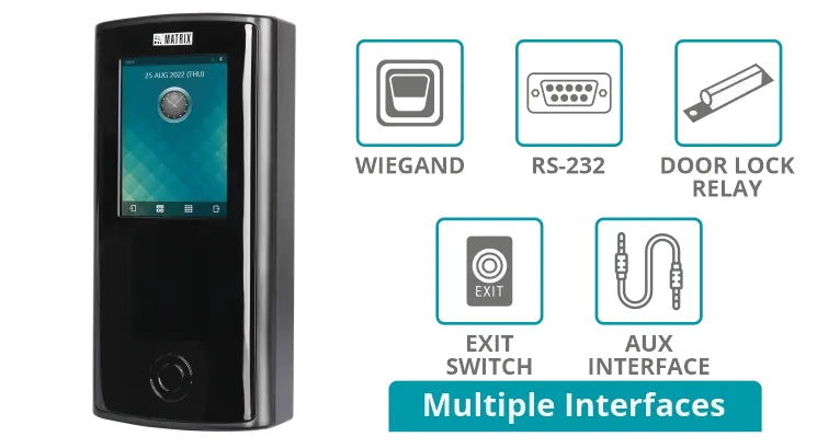 Cosec Vega Cax RFID Touch Screen Door Controller | Multi-Credential Access Control | Biometric Attendance