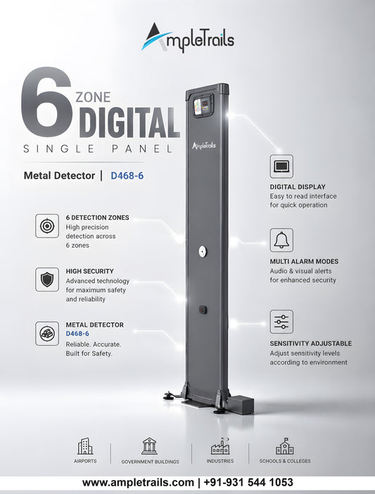 eSSL D468-6 Walk-Through Metal Detector – 6 Detection Zones