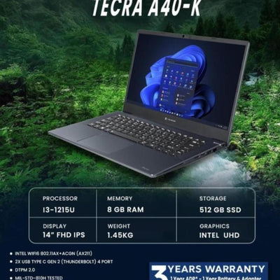 Dynabook Tecra A40-K Intel® Core™ i3-1215U (12th Gen)