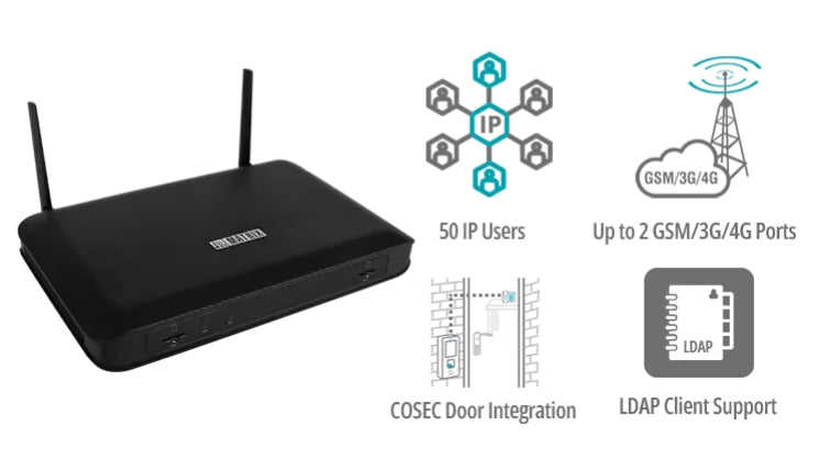 Shop Now ETERNITY NENXIP50 Hybrid IP PBX 50 SIP | Biometric Attendance