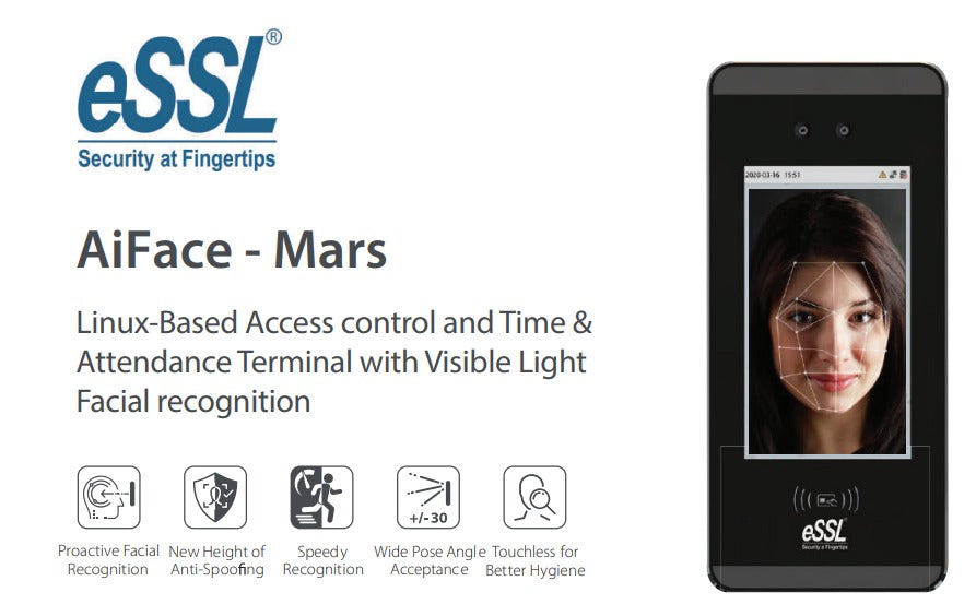 Biometric Attendance Machine With Software eSSL AIFACE-MARS