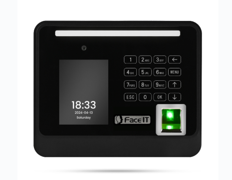 Fortuna VF100X Entry-Level Face+Finger Face Recognition Attendance Machine - AI Face Reader for Time Attendance and Access Control