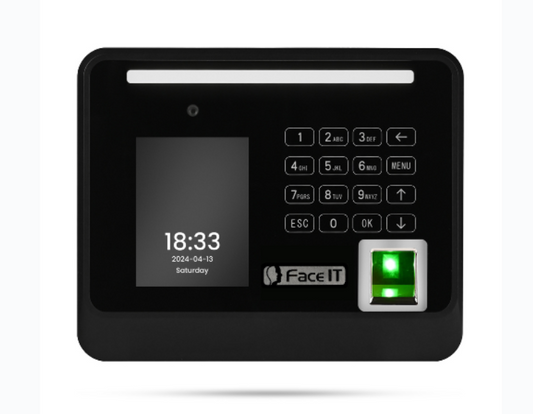 Fortuna VF100X Entry-Level Face+Finger Face Recognition Attendance Machine - AI Face Reader for Time Attendance and Access Control