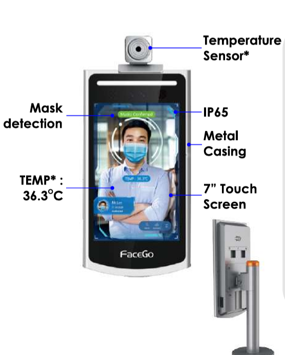 Fortuna VF2000 Weatherproof AI-based Face Attendance and Access Control System
