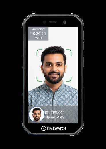 TimeWatch AI Face Recognition Device with GPS & 4G – Mobile Attendance Terminal