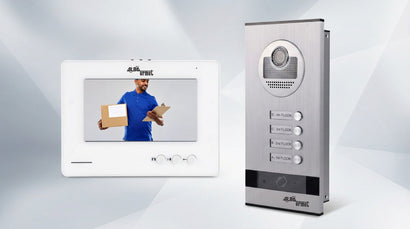 Alba Urmet M164E7 Analog Video Door Phone Kit (4x 7" Monitors, 4 Apartment)