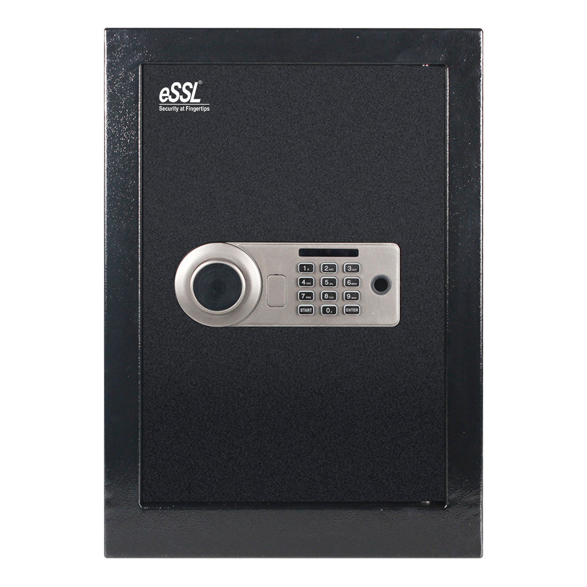 eSSL eSAFE-L-50 black fingerprint safe locker with password keypad, 43 L