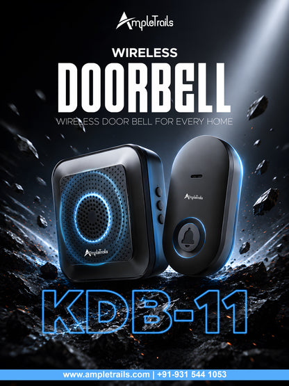 eSSL KDB-11 Wireless Doorbell with long wireless range, multiple melody options, easy installation, and reliable visitor alerts for homes, offices, apartments, shops, and commercial buildings.