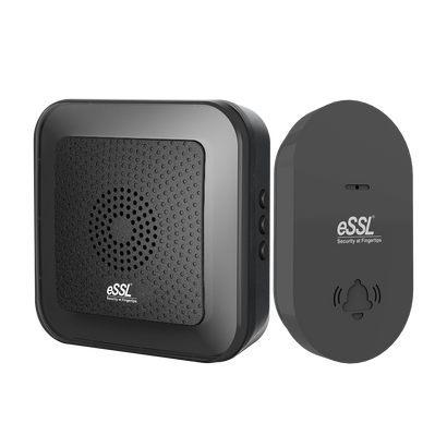 eSSL KDB-11 Wireless Doorbell with Push Button Transmitter and Receiver for Home, Office, Apartment, Shop and Commercial Entrance