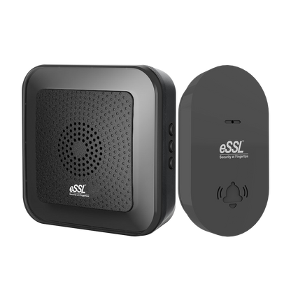 eSSL KDB-11 Wireless Doorbell with Push Button Transmitter and Receiver for Home, Office, Apartment, Shop and Commercial Entrance