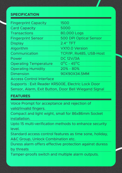 AmpleTrails SF100 Specifications