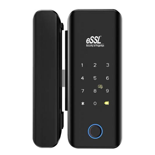 eSSL GL400 Plus Glass Door Fingerprint Lock – Keyless Smart Door Lock