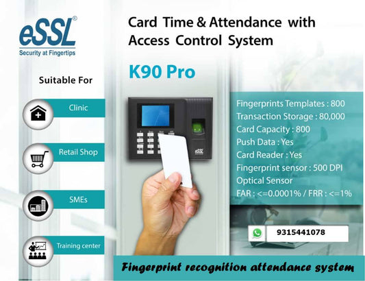 Fingerprint Time Attendance eSSL K90 Pro - Biometric Attendance System