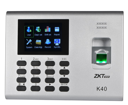 ZKTeco K40 Pro+WiFi Fingerprint Terminal Biometric Time Attendance Device — Time Attendance and Access Control from ZKTeco | 