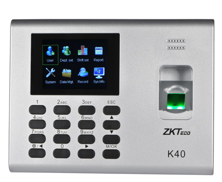 ZKTeco K40 Pro+WiFi Fingerprint Terminal Biometric Time Attendance Device — Time Attendance and Access Control from ZKTeco | 