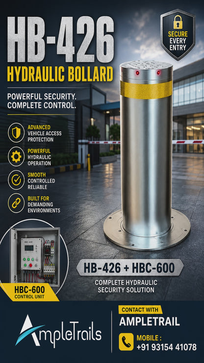 eSSL HB-426 Hydraulic Security Bollard – Anti-Ram Vehicle Barrier