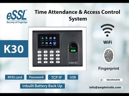 eSSL K30 Pro+ WiFi Fingerprint Time Attendance Machine with Access Control System, WiFi Connectivity and Biometric Employee Attendance for Office, Factory, School and Commercial Security