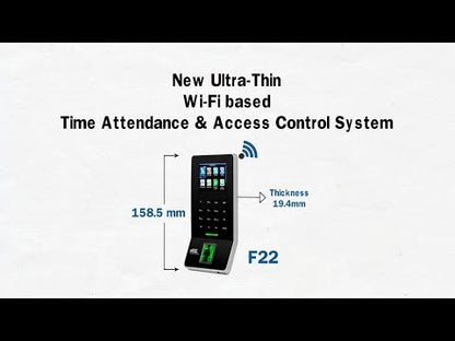eSSL F22 + Wifi Biometric Fingerprint Time Attendance Machine