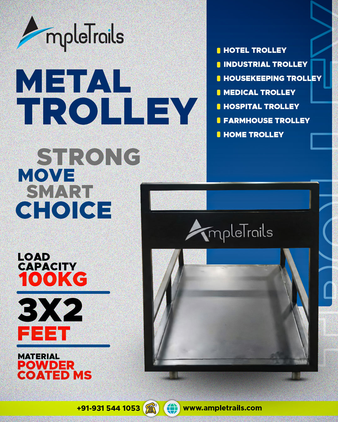 Hotel Trolly,  Industrial Trolley, Housekeeping Trolly, Medical  Trolley, Hospital  Trolley, Farmhouse  Trolley, Home Trolly
