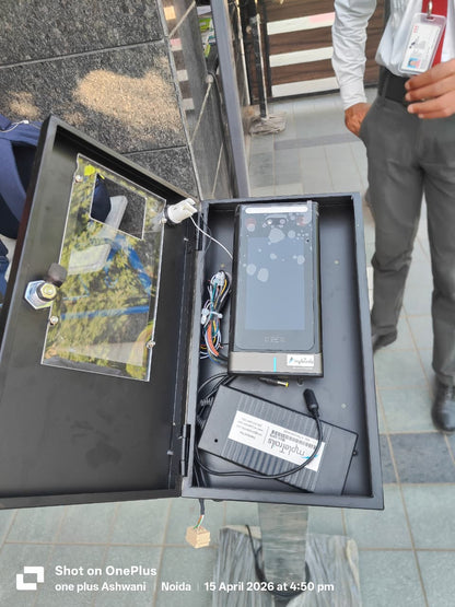 Secure Metal Enclosure Stand for eSSL ZkTeco Face Attendance Systems