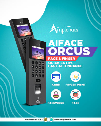 eSSL AiFace Orcus Face & Fingerprint Attendance + battery