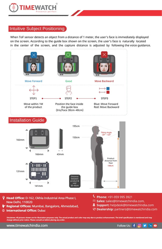 TimeWatch IriGo Plus Iris Recognition Biometric Attendance Terminal