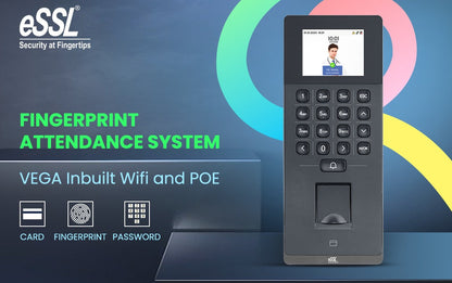 eSSL VEGA+W+POE Fingerprint Attendance Machine with WiFi & PoE